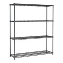 Combisteel Regalsystem mit 4 Böden aus Stahl schwarz...