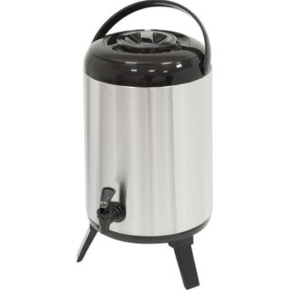 Getränkespender 9,5L - Doppelwandig- Polypropylen Edelstahl - Buffet & SB Theke
