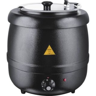 Stalgast Elektrischer Suppentopf – 10 Liter, mit Thermostat, Schwarz
