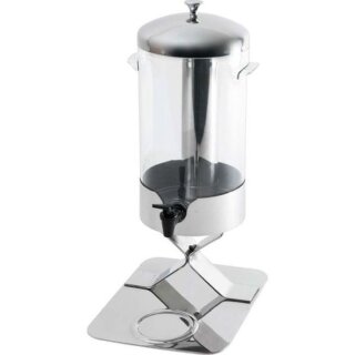 Saftdispenser 5L – Edelstahl/Polycarbonat Getränkespender mit Kühlung durch Eis