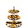 Spiegel-Etagere Edelstahl 3-stufig – Buffet- & Kuchenetagere, Höhe 48 cm