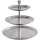 Edelstahl Buffet-Etagere 3 Etagen – Hochwertige Servieretagere mit Kugelgriff 50 cm