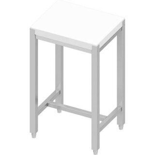 Profi Hackblock Polyethylen/Edelstahl 50x40x85 cm – robuste Arbeitsfläche, hygienisch