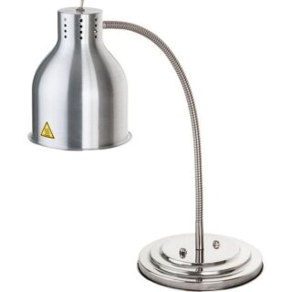 Gastro-Wärmelampe für Buffet – Silber, mit höhenverstellbarem Arm