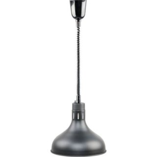 Schwarze Gastro-Wärmelampe für Decke – Höhenverstellbar, zur Deckenmontage, 250 Watt