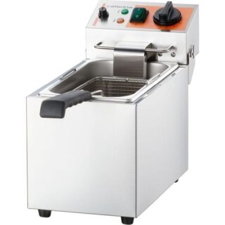 Edelstahl Fritteuse mit 8 Liter - Tischmodell, 230 V, 2 kW