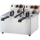 Doppel-Fritteuse Caterina 2x8L – Edelstahl Elektro Tischmodell, 230V