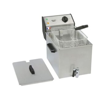 Roller Grill Gastro Fritteuse 8 Liter - mit Ablasshahn, Kaltzone, 230V