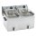 Edelstahl Fritteuse mit Ablasshahn - 16 Liter, 230 V