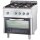 Gasherd 4 Brenner Mit Gasbackofen (Gn 2/1) Serie 700 Nd - G20, 4-Brenner (2X5+2X7)