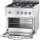 Gasherd 4 Brenner Mit Gasbackofen (Gn 2/1) Serie 700 Nd - G20, 4-Brenner (2X5+2X7)