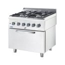 Gasherd Eco 4 Brenner Mit Elektro-Heißluftofen (600...