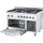 Gasherd Eco 6 Brenner Mit Elektro-Heißluftofen (600 X 400 Mm / Gn 1/1) Serie 700 Nd - G20, 6-Brenner (6X3,5 Kw)