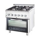 Gasherd 4 Brenner Mit Elektro-Heißluftofen (600 X...