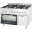 Gasherd 6 Brenner Mit Elektro-Heißluftofen (600 X...