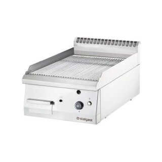 Gas-Griddleplatte, Verchromt Als Tischgerät, Serie 700 Nd - Gerillt 400X700X250 Mm (Bxtxh)