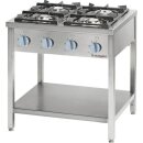 Gasherd Serie 700 - G20, 4-Brenner (2X5+2X7), 800 X 700 X...