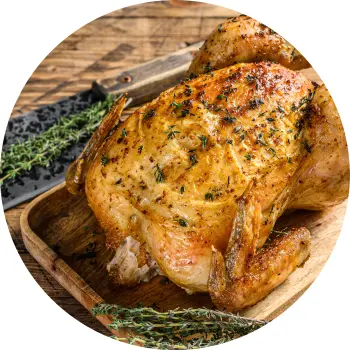 Leckeres, knuspriges Hähnchen aus einem Hähnchengrill